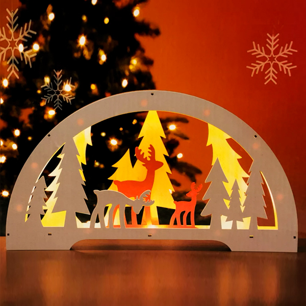 Christmas Wooden Light